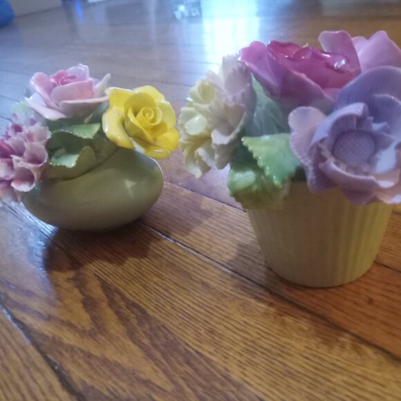 Antique fine Bone China BOUQUET 💐 POTTERY SCULPTURE! ENGLISH - Picture 13 of 14